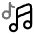 Download free Music Notes PNG, SVG vector icon from Solar Line Duotone set.
