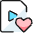 Video File Heart Icon from Ultimate Colors Set | Free Download as SVG Vector and Transparent PNG | Streamline icons