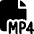 Video File Mp 4 1 Icon from Ultimate Bold Set