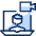 Video Meeting Laptop Icon from Cyber Duotone Set