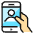 Meeting Smartphone Hold 1 Icon from Ultimate Colors Set | Free Download as SVG Vector and Transparent PNG | Streamline icons