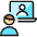 Meeting Team Laptop Man 1 Icon from Ultimate Colors Set