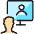 Meeting Team Monitor Man Icon from Ultimate Colors Set