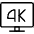 Modern Tv 4 K Icon from Ultimate Light - Free Set