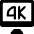 Modern Tv 4 K Icon from Ultimate Bold - Free Set