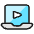 Video Player Laptop Icon from Ultimate Colors - Free Set
