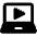 Video Player Laptop Icon from Ultimate Bold Set