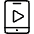 Video Player Smartphone Icon from Ultimate Light Set