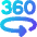 Vr 360 View Icon from Flex Gradient Set