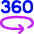 Vr 360 View Icon from Flex Neon Set