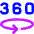 Vr 360 View Icon from Core Neon Set