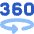 Vr 360 View Icon from Core Flat Set