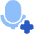 Voice Mail Add Plus Icon from Plump Flat Set