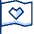 Flag Heart Icon from Cyber Duotone Set | Free Download as SVG Vector and Transparent PNG | Streamline icons