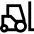 Forklift Icon from Sharp Line Set