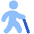 Blind People Icon from Plump Flat Set