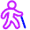 Blind People Icon from Plump Neon Set