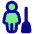 Cleaning Room Man Icon from Plump Pop Set