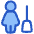 Cleaning Room Woman Icon from Plump Duo Set