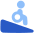 Disability Ramp Down Icon from Plump Flat Set