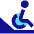 Disability Ramp Down Icon from Sharp Pop Set