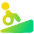 Disability Slope Icon from Plump Gradient Set