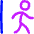 Figure Walk Departure Icon from Flex Neon Set