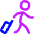 Figure Walk Suitcase Rolling Icon from Flex Neon Set