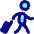 Figure Walk Suitcase Rolling Icon from Flex Pop Set