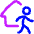 House Person Leave Icon from Flex Neon Set