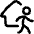 House Person Leave Icon from Flex Line Set