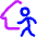 House Person Return Icon from Flex Neon Set