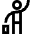 Taxi Hail Icon from Sharp Line Set