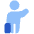 Taxi Hail Icon from Plump Flat Set