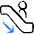 Escalator Descend Person Icon from Freehand Duotone - Free Set