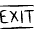 Safety Exit Sign Icon from Freehand - Free Set