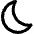 Angled Moon Icon from Core Remix Set