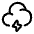 Cloud Bolt Icon from Solar Linear Set