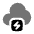 Cloud Bolt Minimalistic Icon from Solar Bold Duotone Set