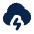 Cloud Lightning Fill Icon from Mingcute Fill Set