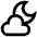 Cloudy Night Icon from Atlas Line Set