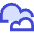 Double Cloud Icon from Sharp Duo Set