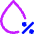 Droplet Humidity Percentage Icon from Core Neon Set