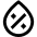 Droplet Humidity Percentage Icon from Sharp Line Set