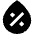 Droplet Humidity Percentage Icon from Sharp Solid Set