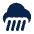 Download free Heavy Rainstorm Fill PNG, SVG vector icon from Mingcute Fill set.