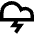 Lightning Cloud Icon from Sharp Remix Set