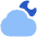 Moon Cloud Icon from Plump Flat Set