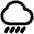 Rain Cloud Icon from Plump Remix Set | Free Download as SVG Vector and Transparent PNG | Streamline icons