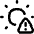 Sun Uv Heat Exclamation Weather Alert Icon from Flex Line Set